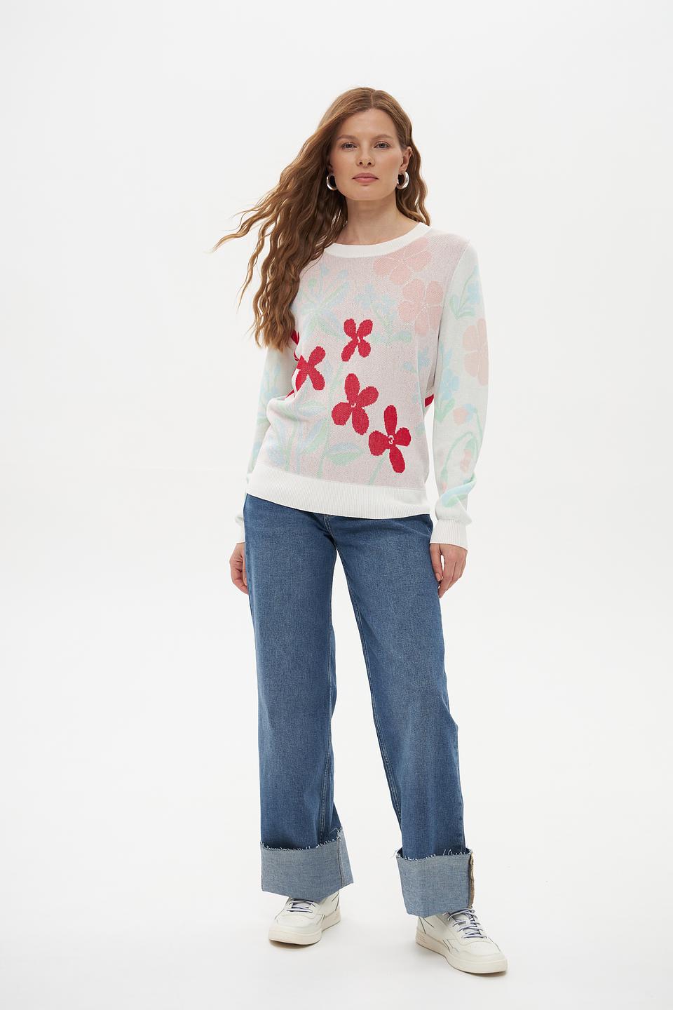 Пуловер Pezzo с цветами