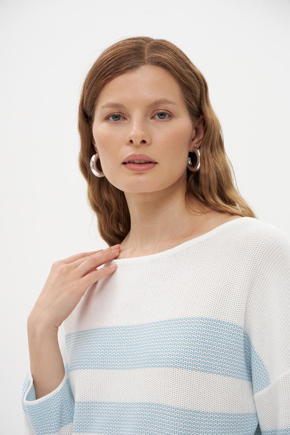 Пуловер Pezzo в полоску с завязками