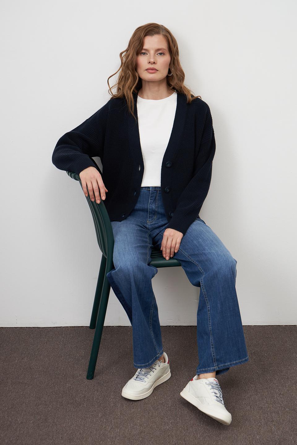 Жакет Pezzo вязаный тёмно-синий