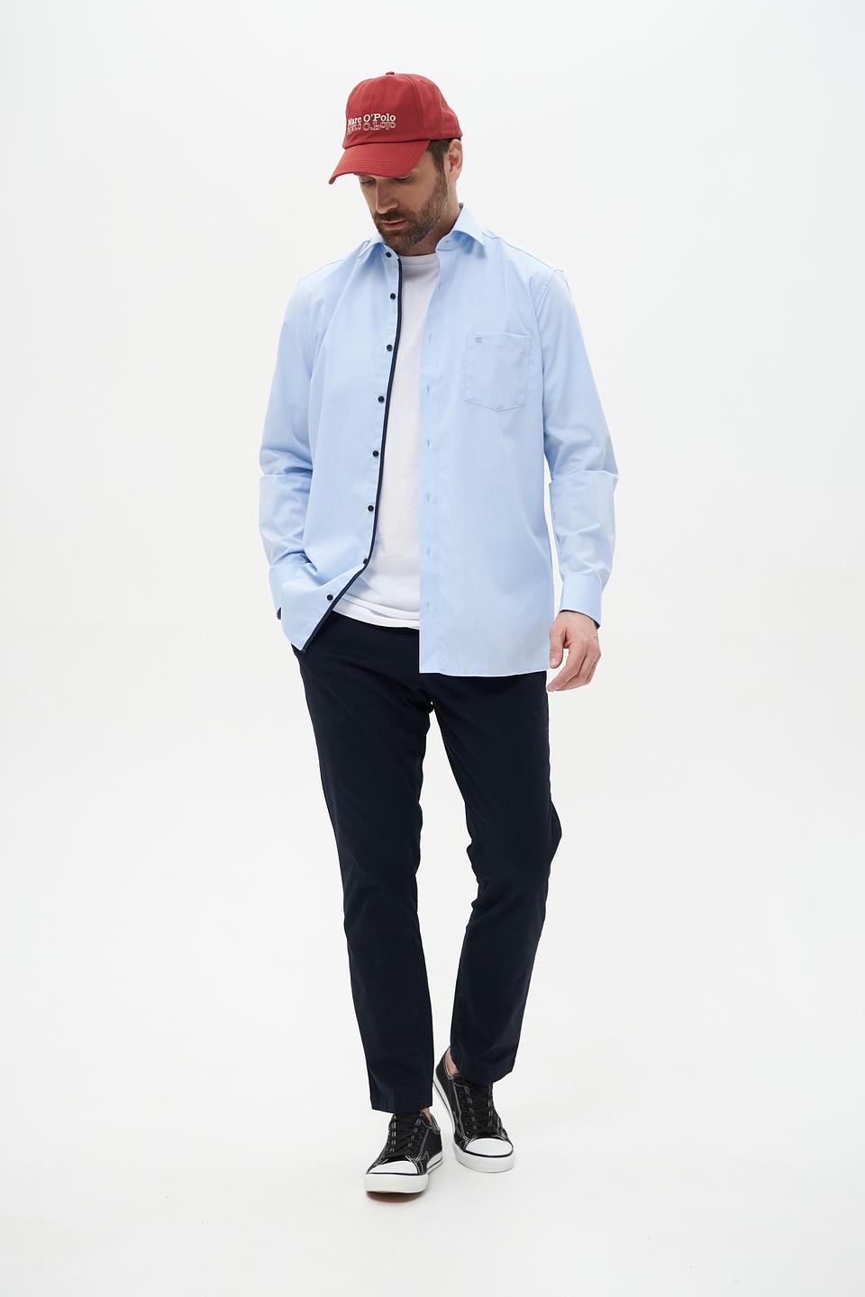 Рубашка Casa Moda голубая приталенная