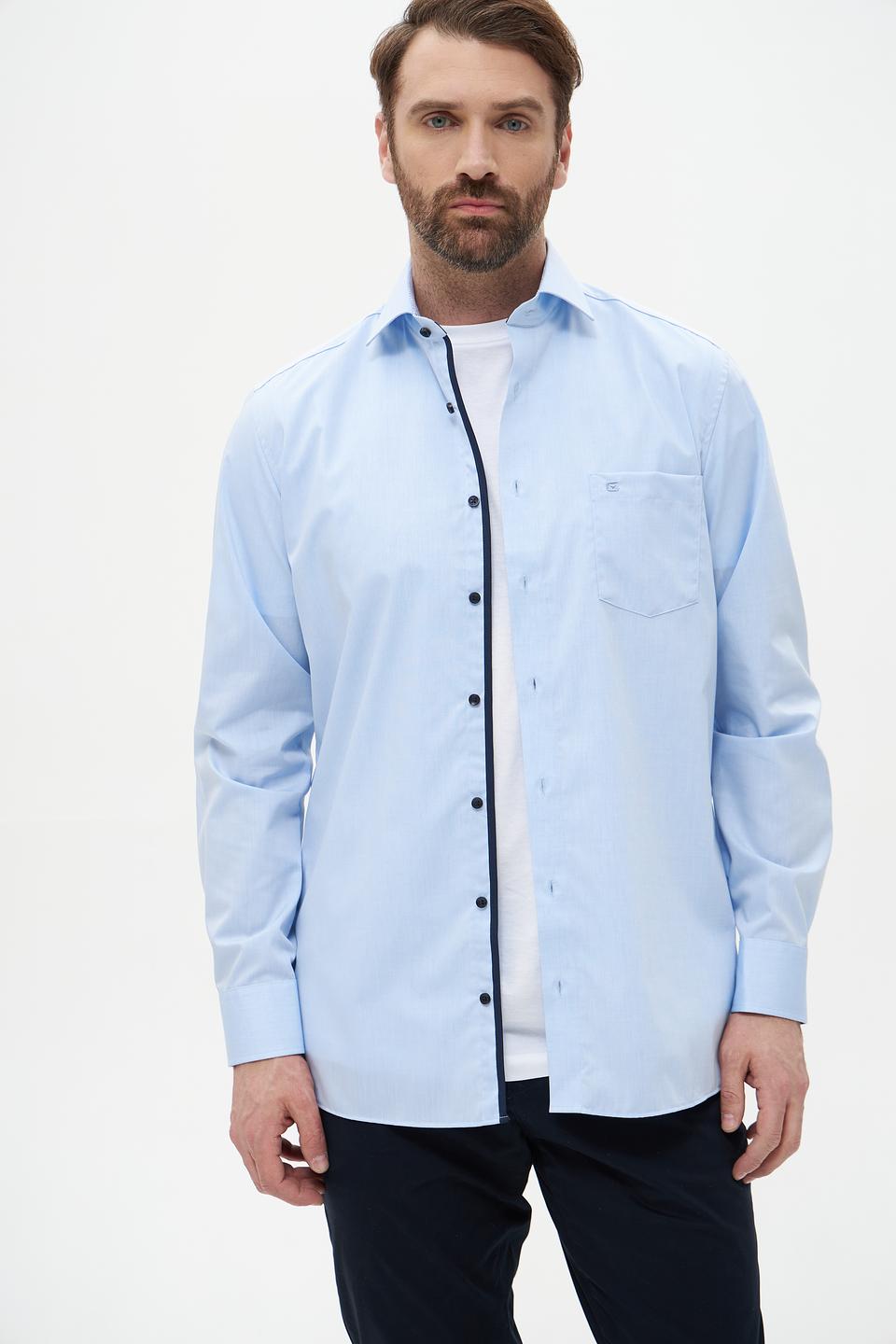 Рубашка Casa Moda голубая приталенная