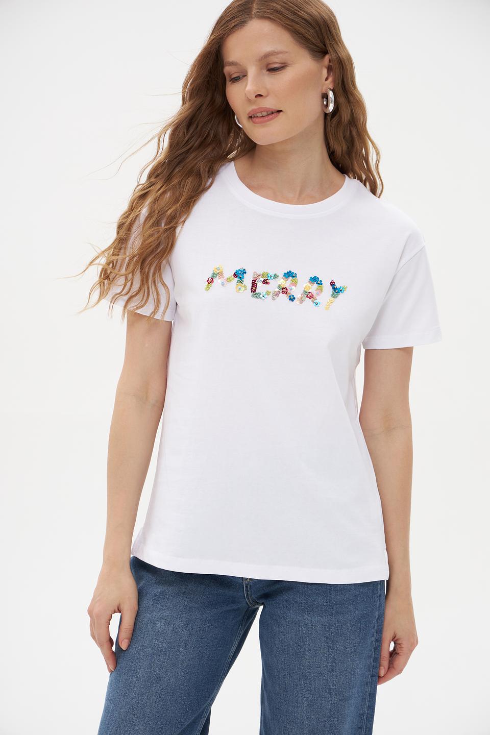 Футболка Pezzo с надписью Merry