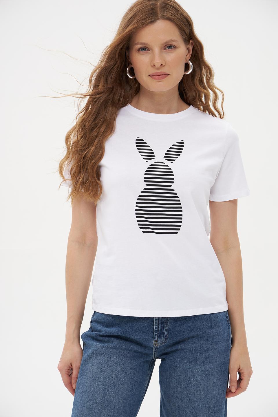 Футболка Pezzo с принтом кролик