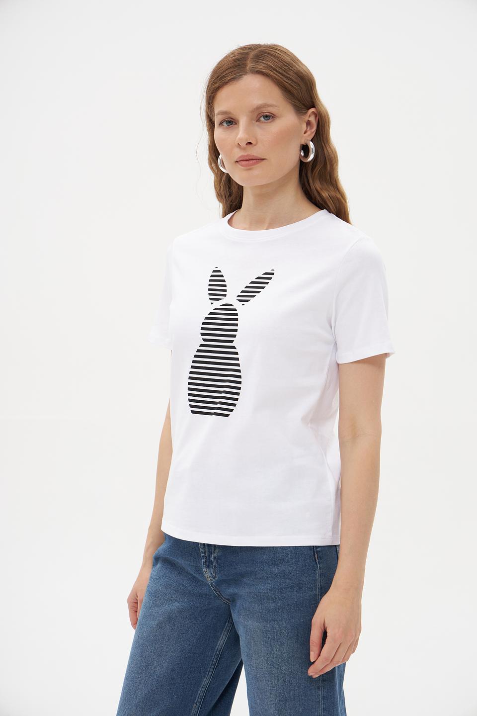 Футболка Pezzo с принтом кролик