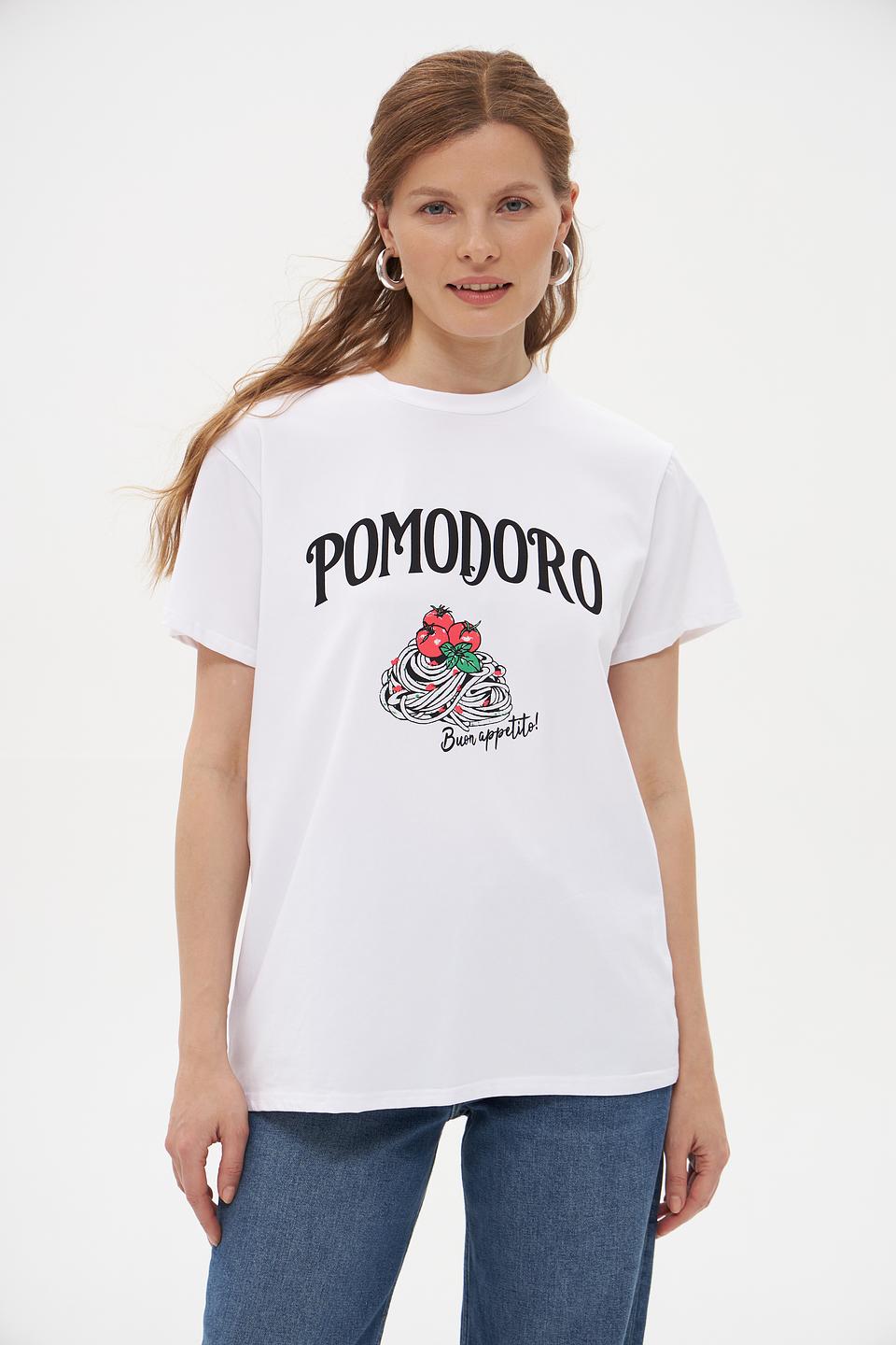 Футболка Pezzo с принтом Pomodoro