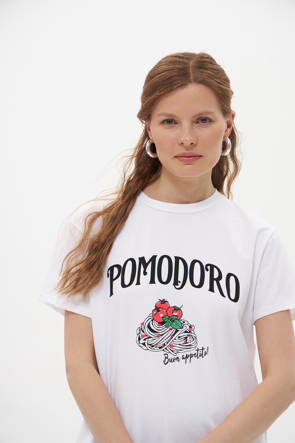 Футболка Pezzo с принтом Pomodoro