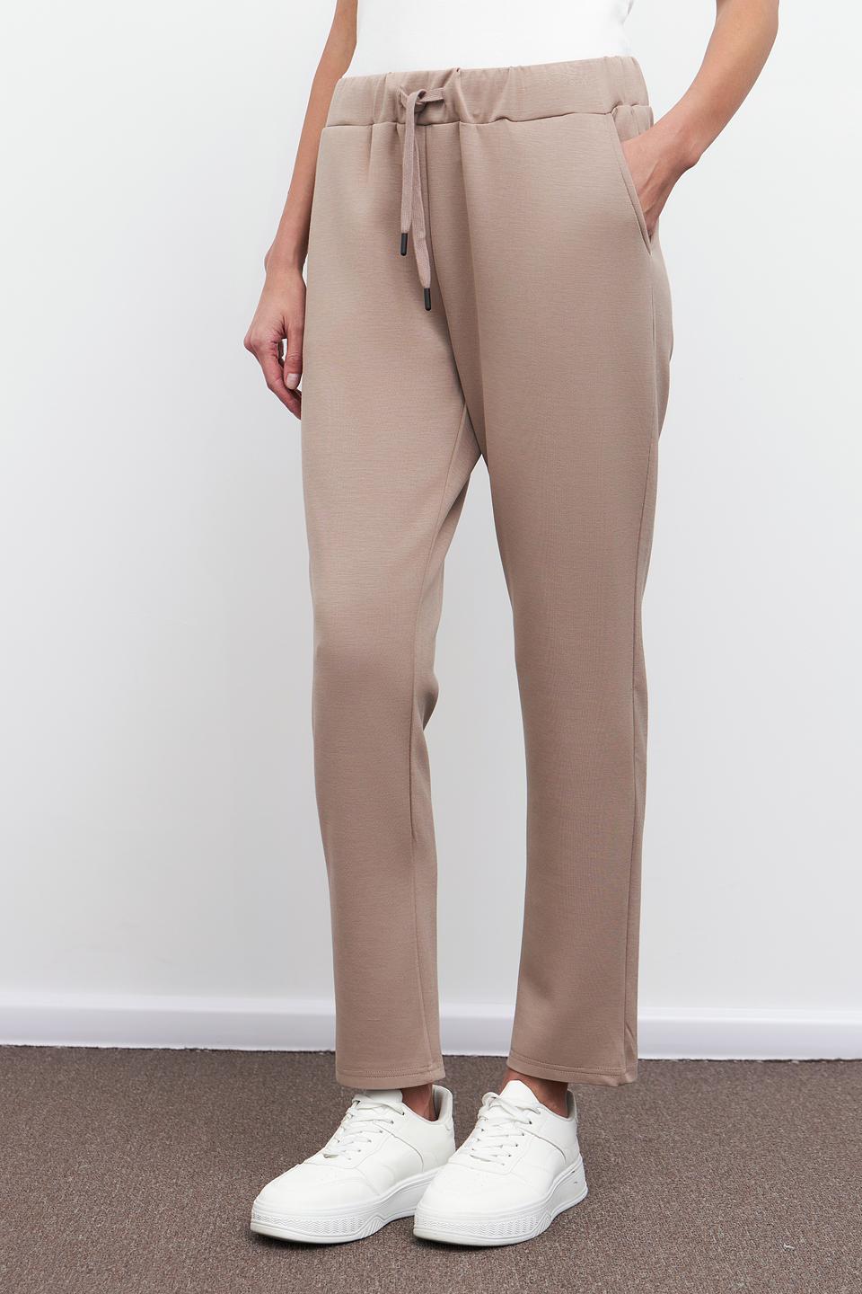 Брюки трикотажные Pezzo бежевые