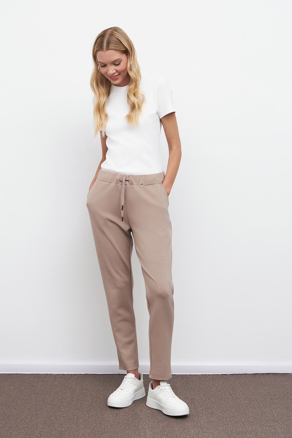 Брюки трикотажные Pezzo бежевые