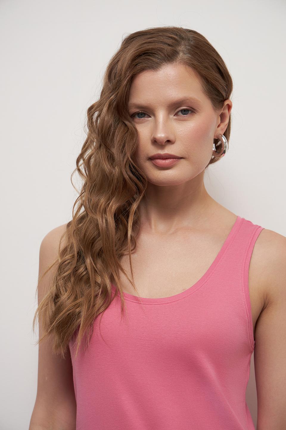 Топ Tom Tailor розовый базовый