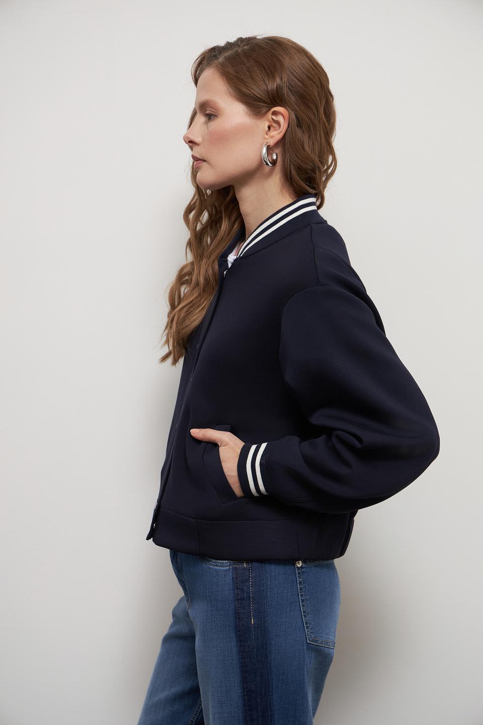 Жакет Oui бомбер темно-синий