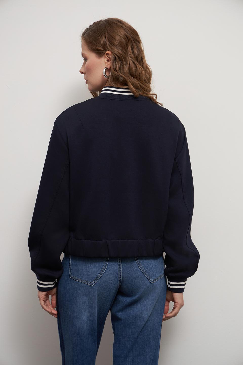 Жакет Oui бомбер темно-синий