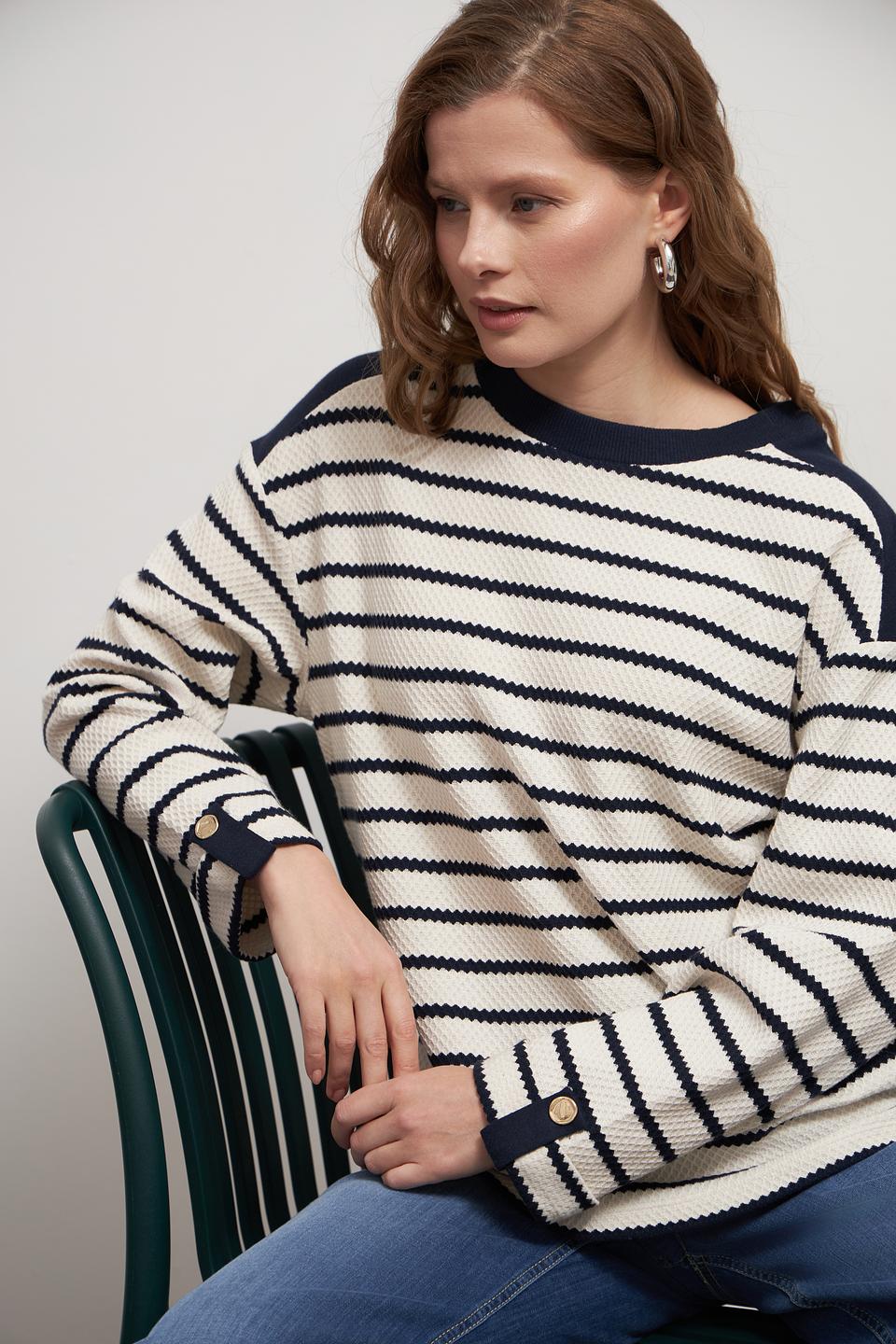 Пуловер Lecomte в полоску