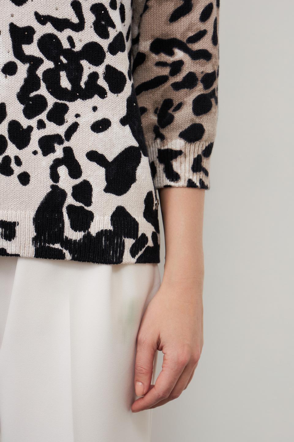 Пуловер Monari с леопардовым принтом