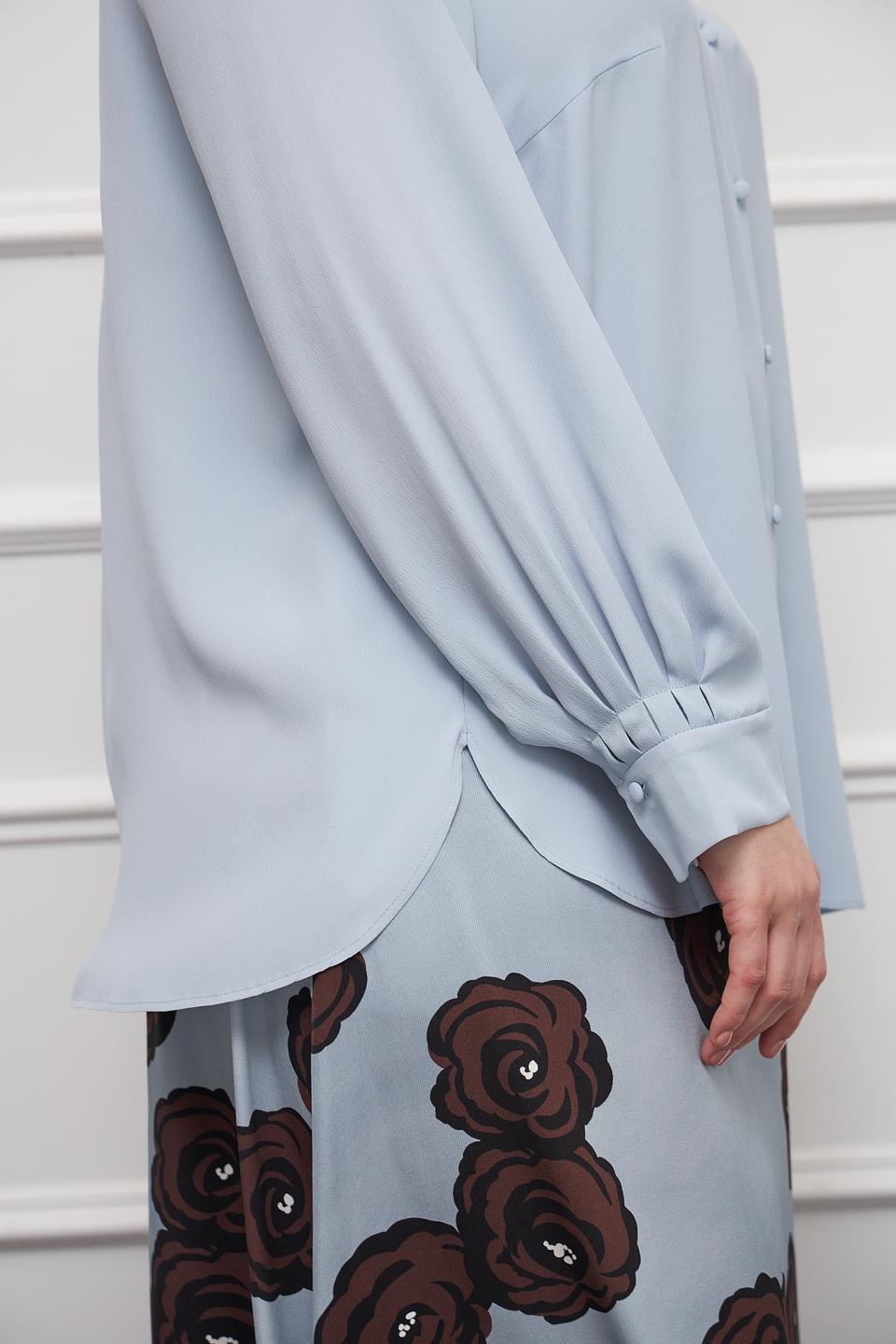 Блуза Luisa Cerano голубая с длинным рукавом