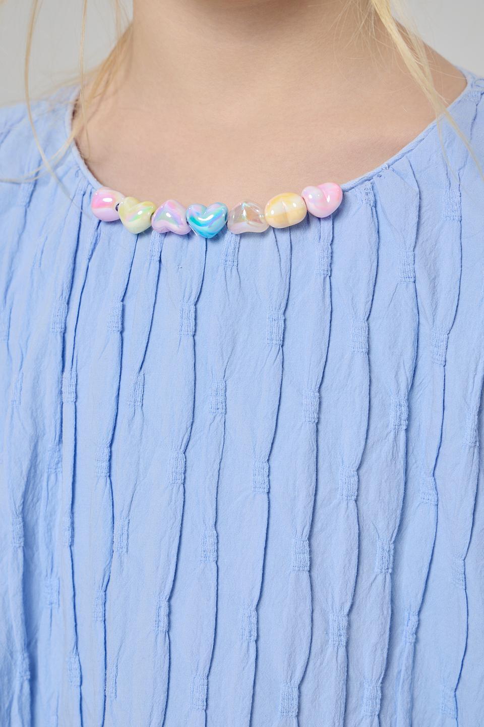 Платье Choupette дев. голубое с открытыми плечами