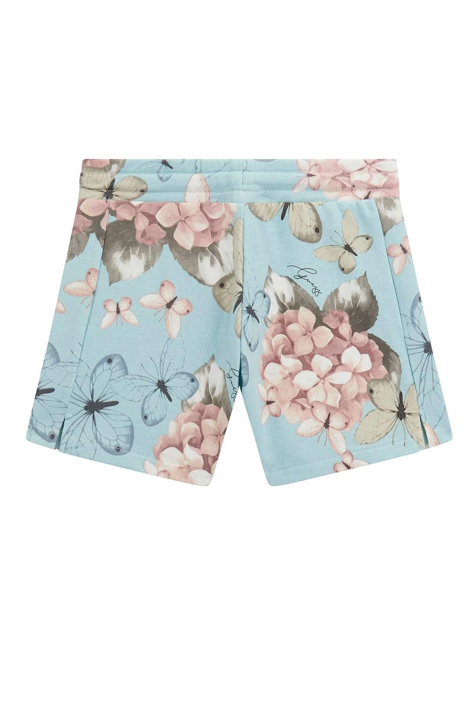 Шорты Guess дев. с бабочками голубые