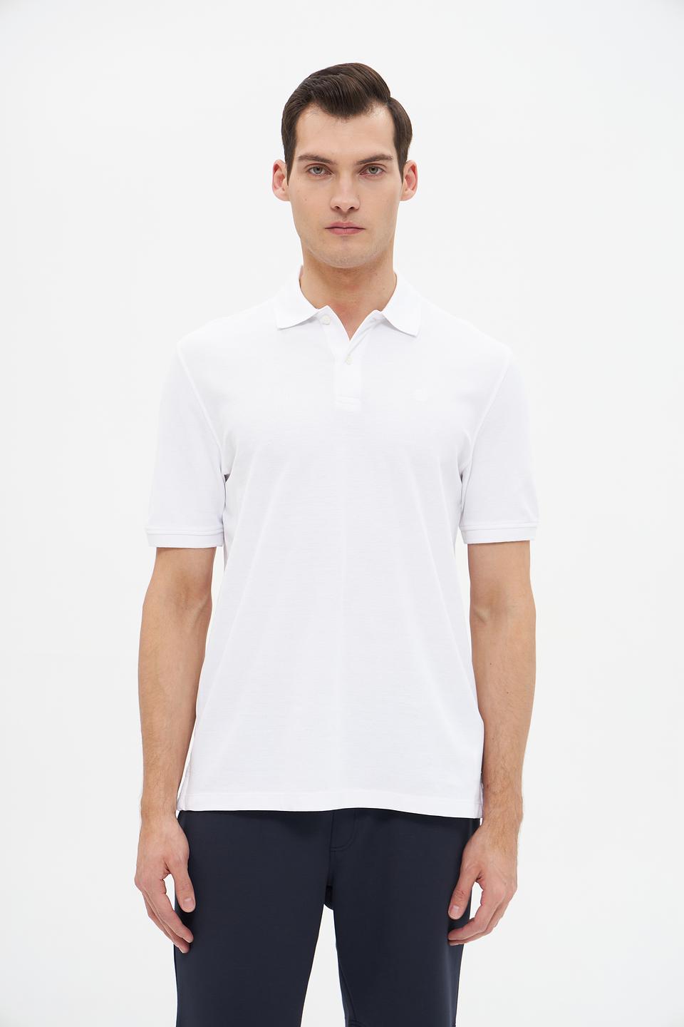 Поло Bugatti мужское белое