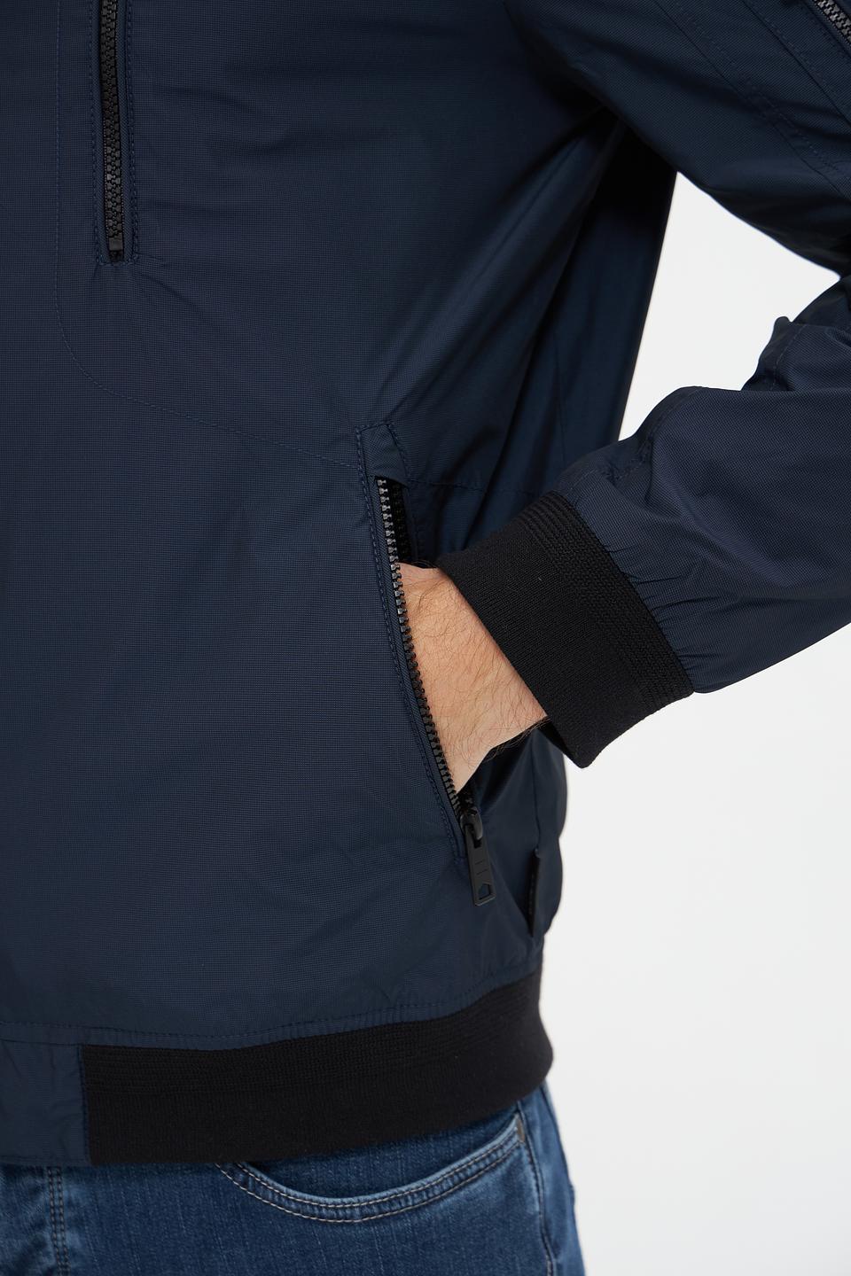 Куртка District мужская синяя с капюшоном