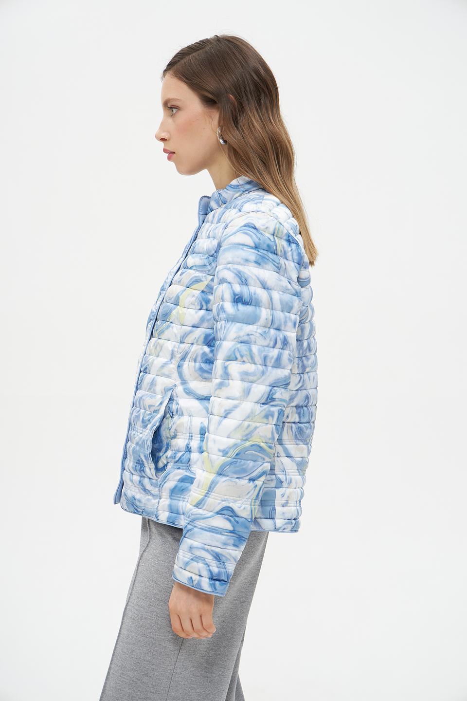 Куртка Lebek стеганая голубая