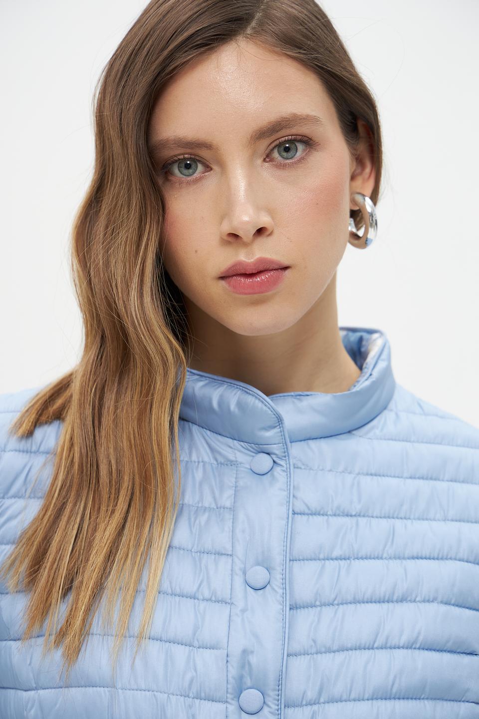 Куртка Lebek стеганая голубая