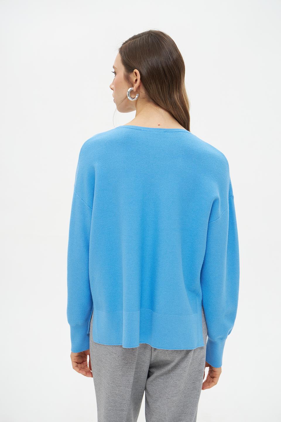 Пуловер Lecomte голубой