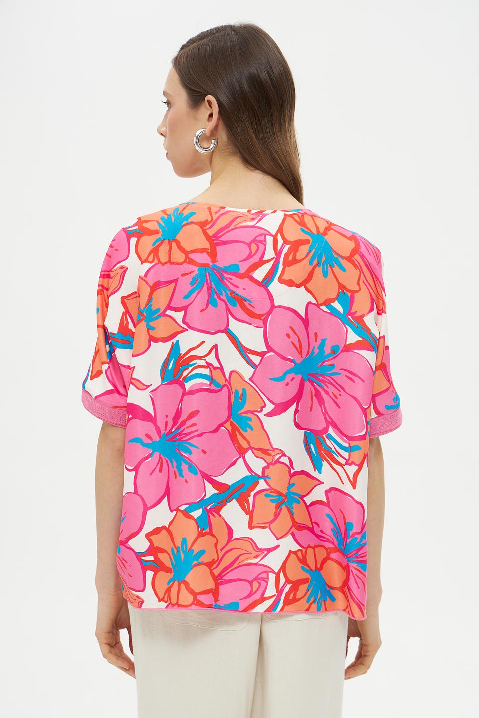 Футболка Lecomte с цветочным принтом