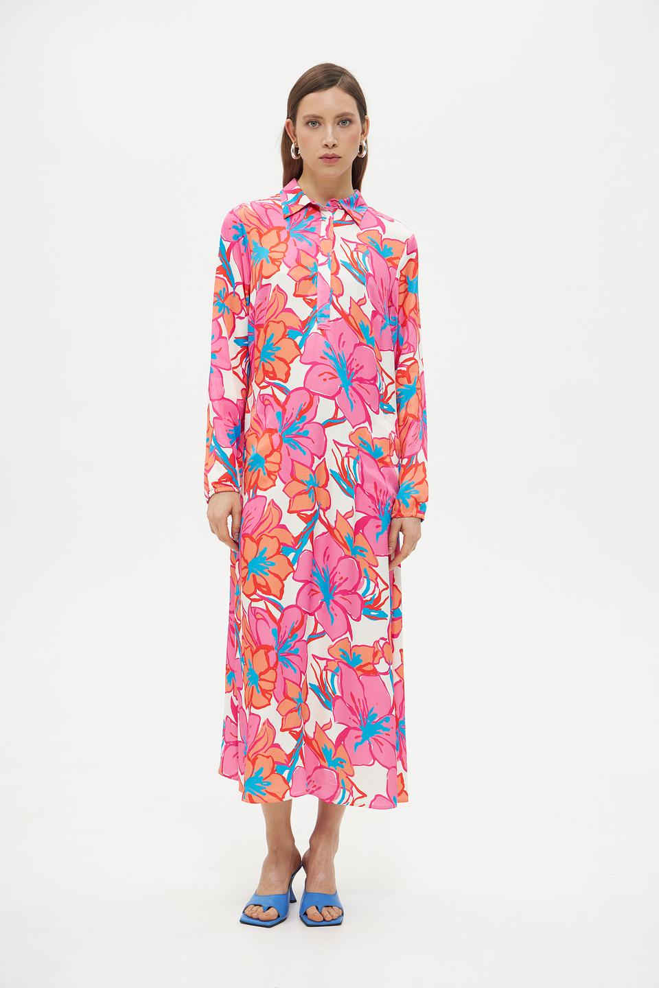 Платье Lecomte с цветочным принтом