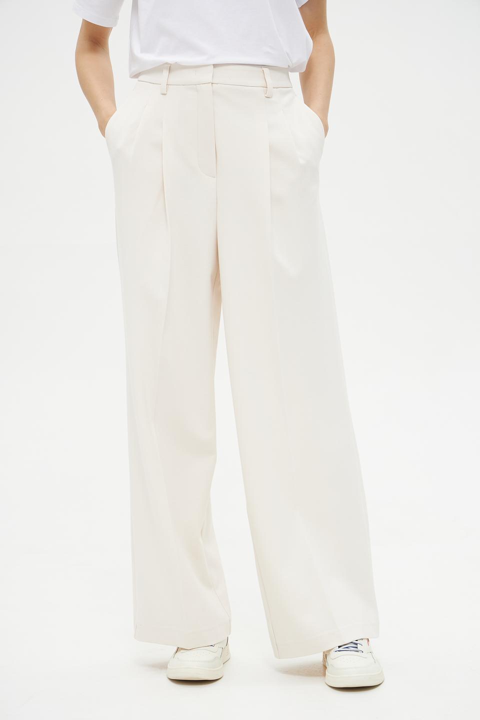 Брюки Lecomte палаццо кремовые