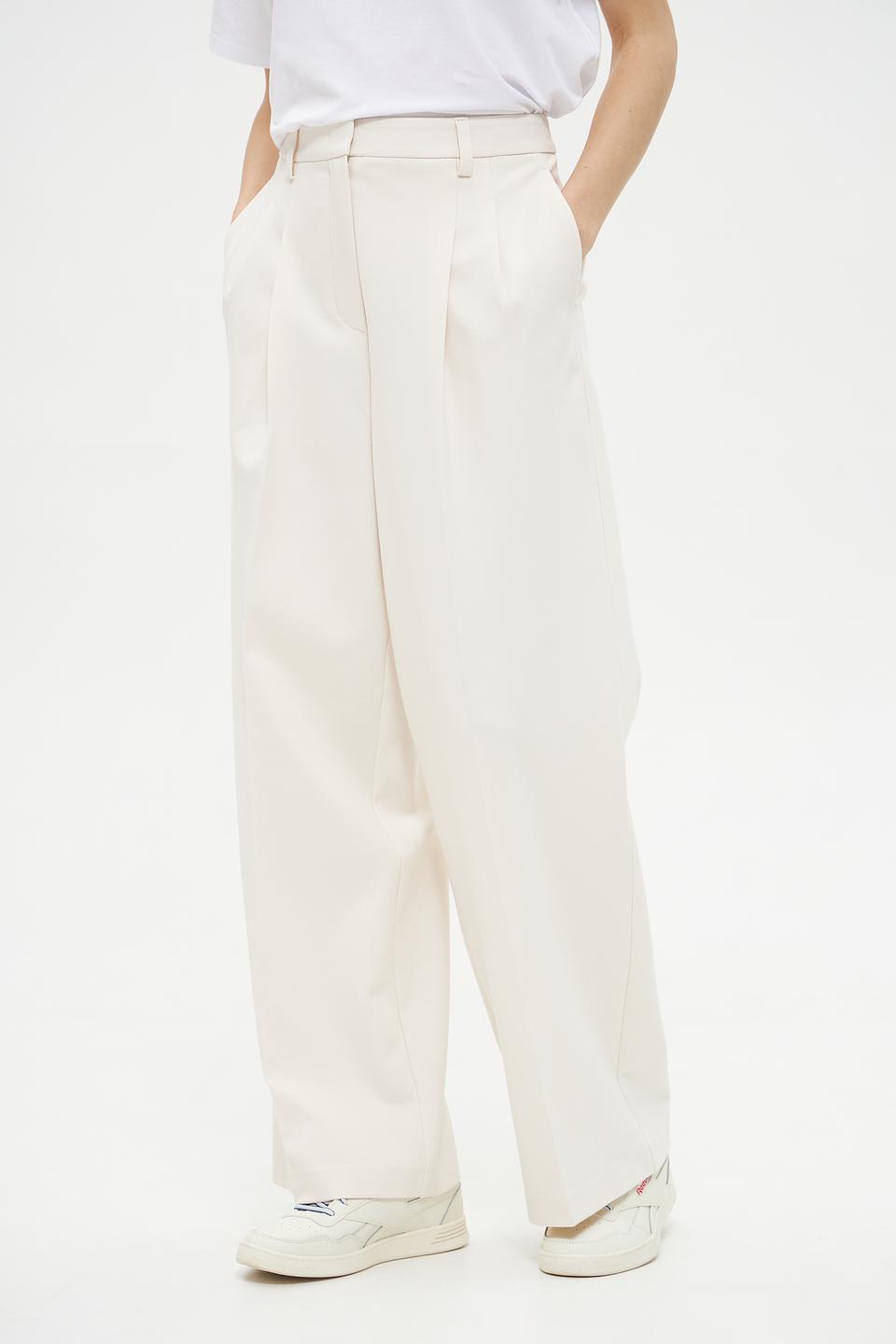 Брюки Lecomte палаццо кремовые