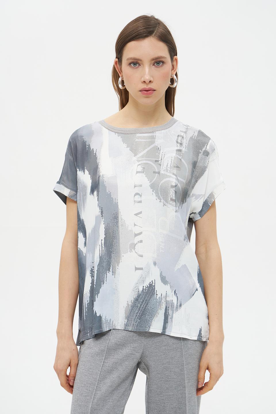 Блуза Lecomte с абстрактным принтом