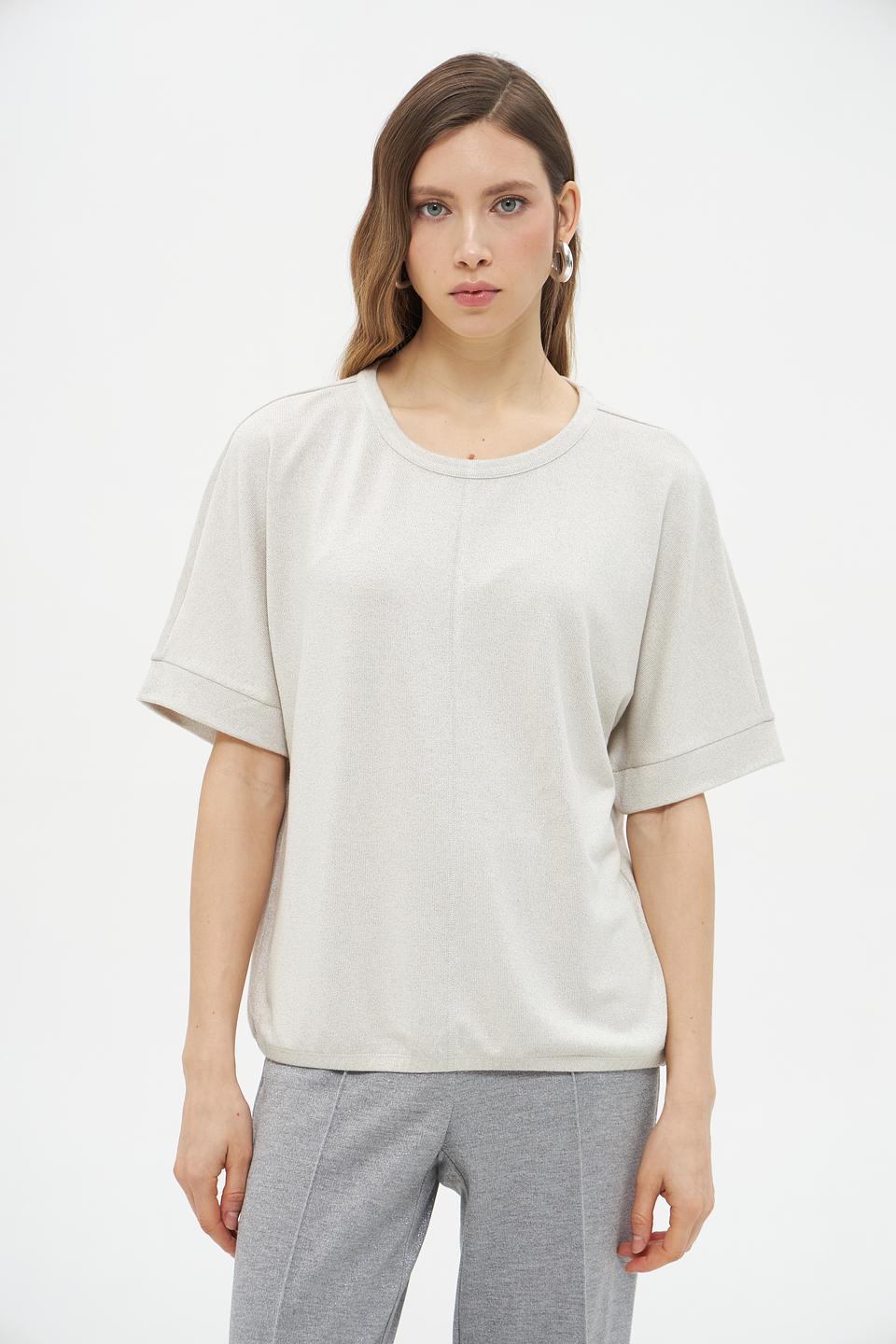 Пуловер Lecomte с коротким рукавом бежевый