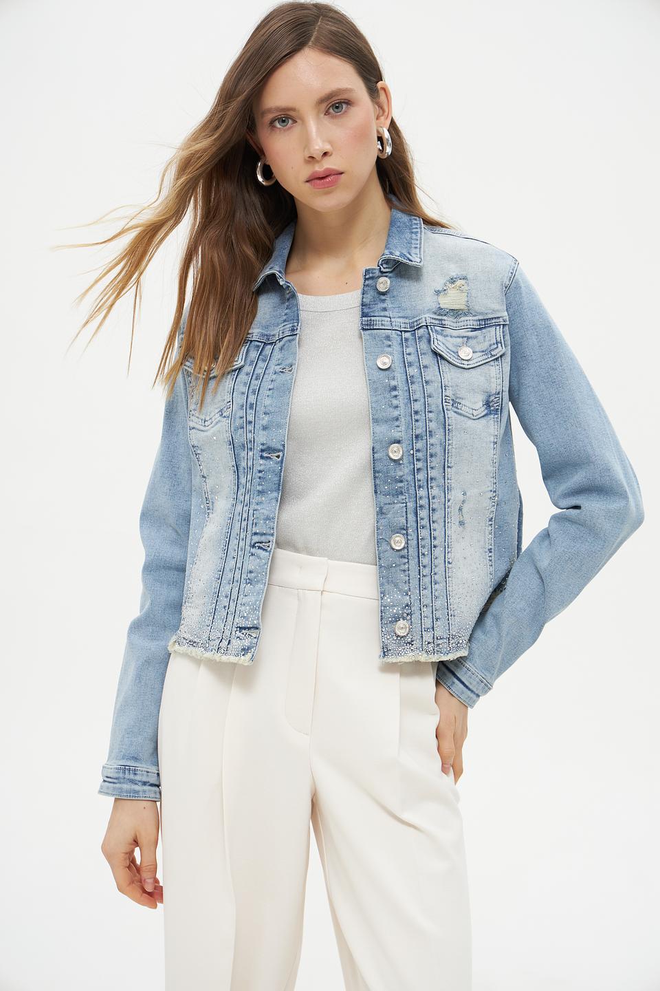 Жакет Monari джинсовый с потертостями