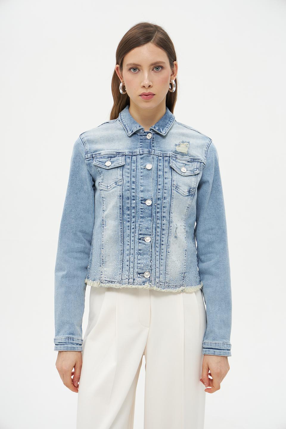 Жакет Monari джинсовый с потертостями