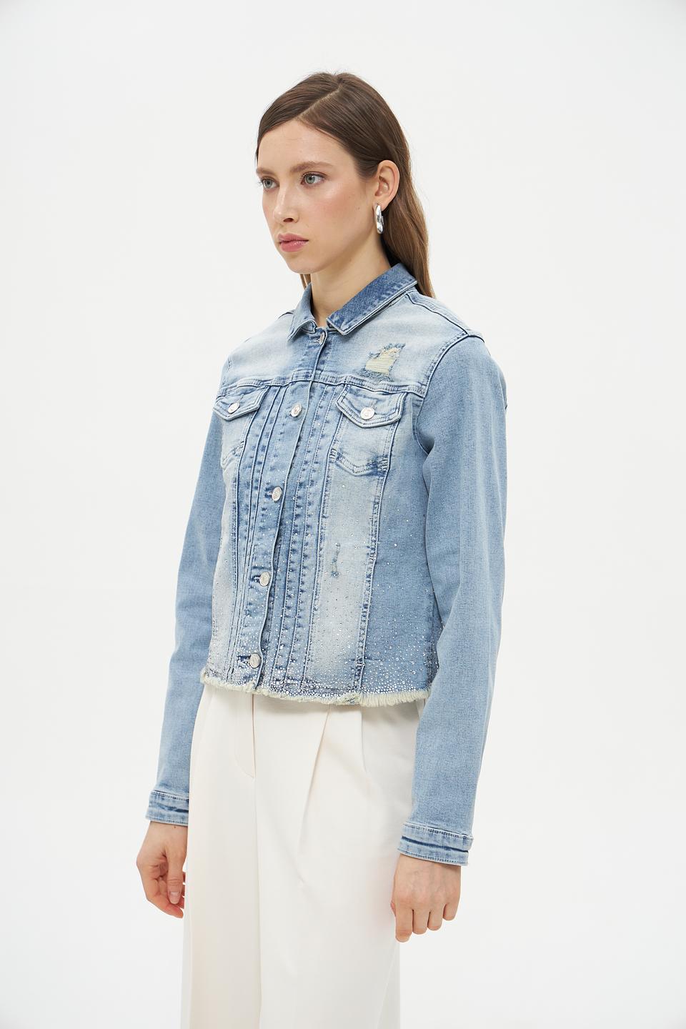 Жакет Monari джинсовый с потертостями