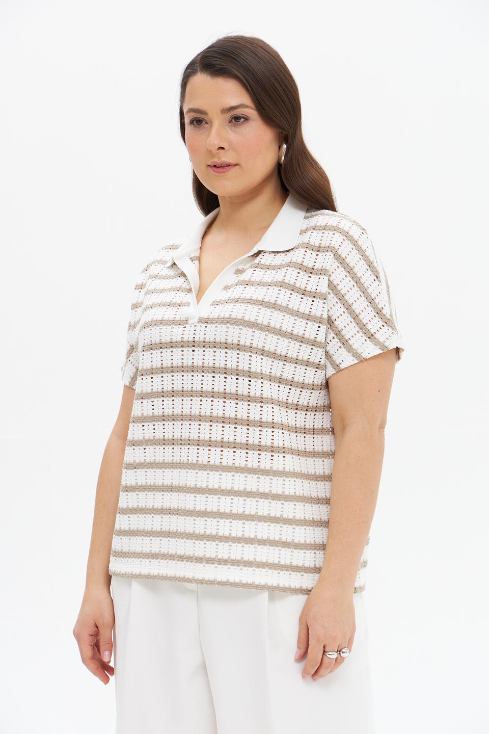 Пуловер Tuzzi в полоску бежевый