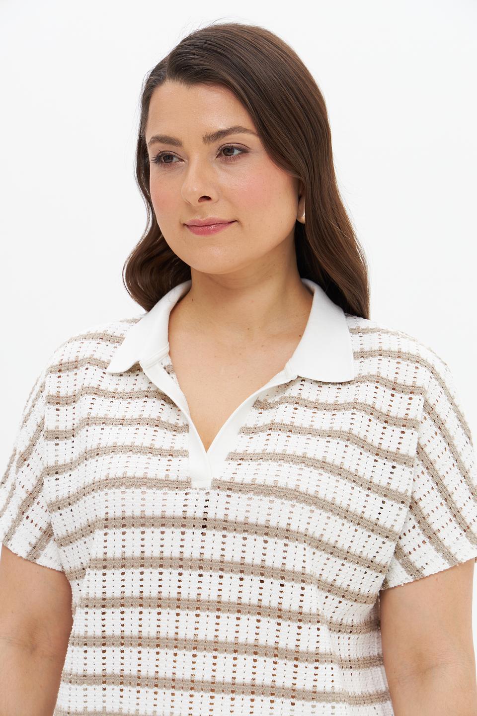 Пуловер Tuzzi в полоску бежевый