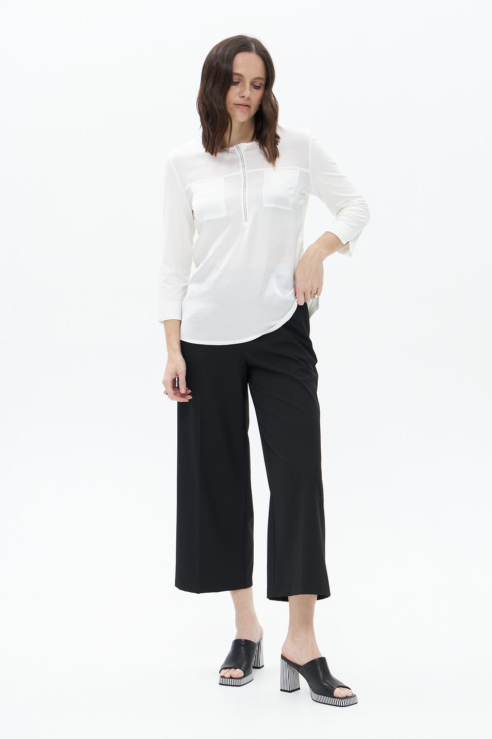 Блузка Barbara Lebek белая с карманом