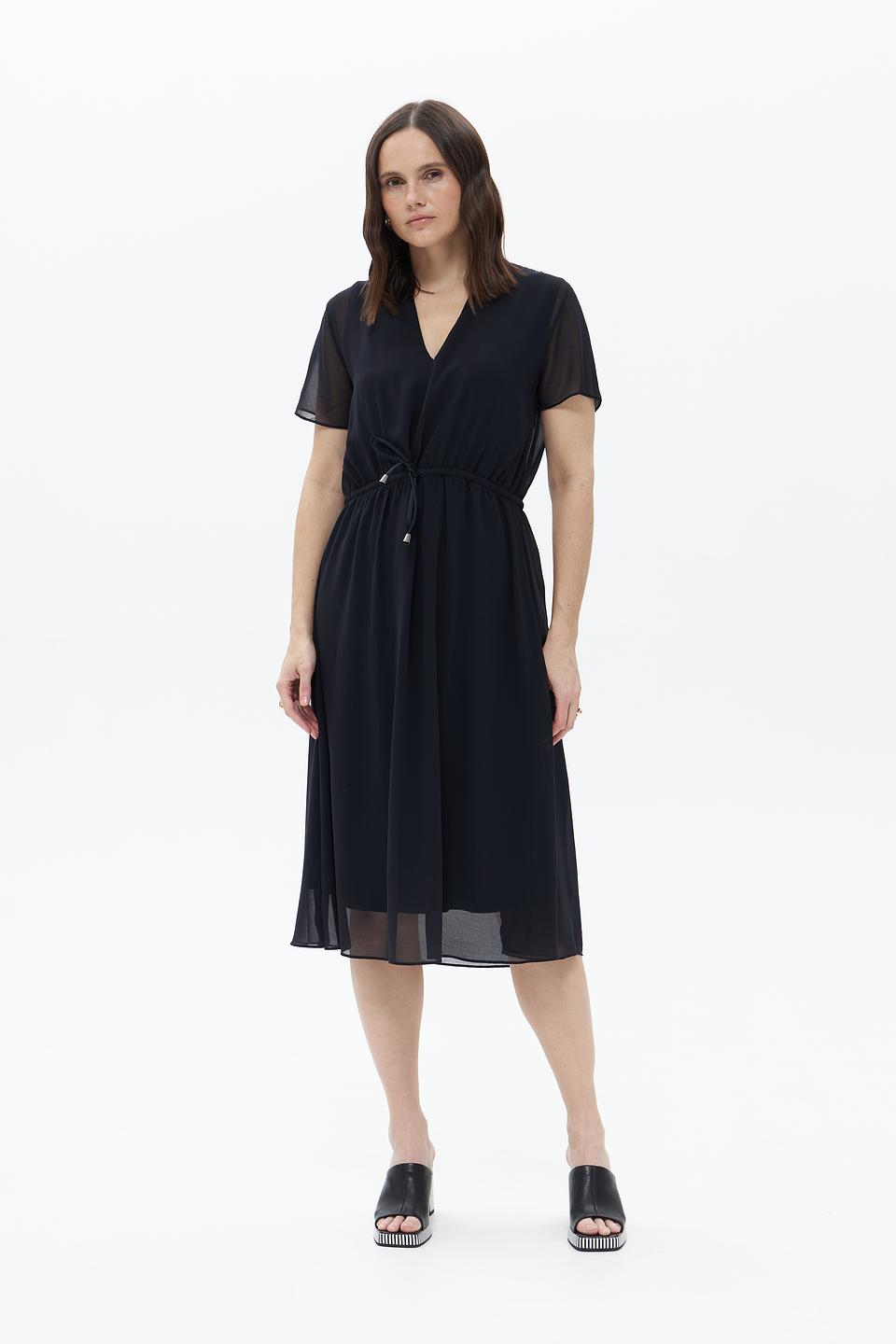 Платье Cinque с завязкой чёрное