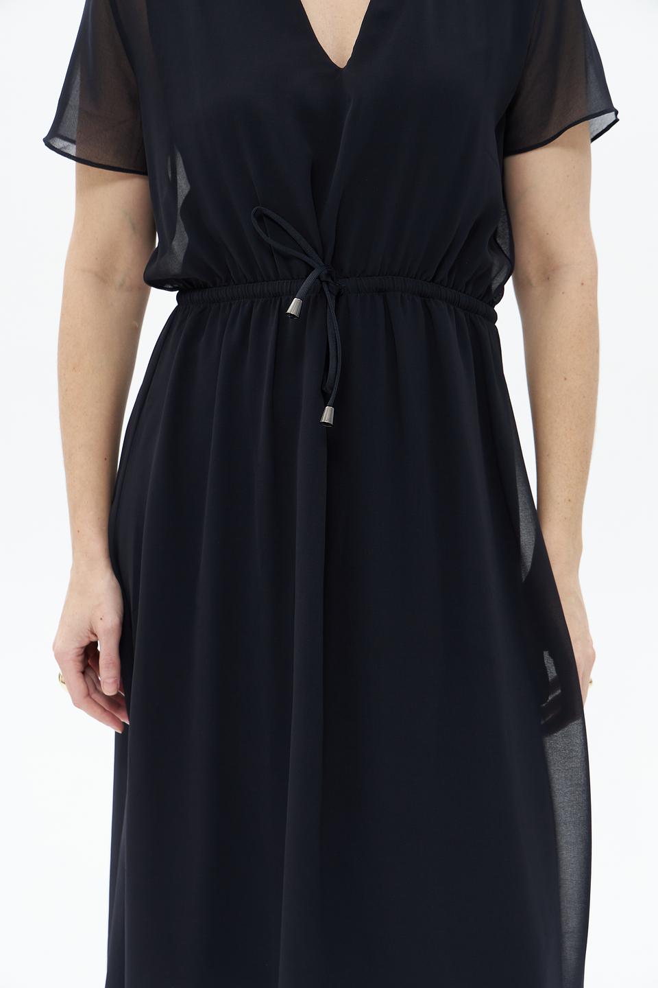 Платье Cinque с завязкой чёрное