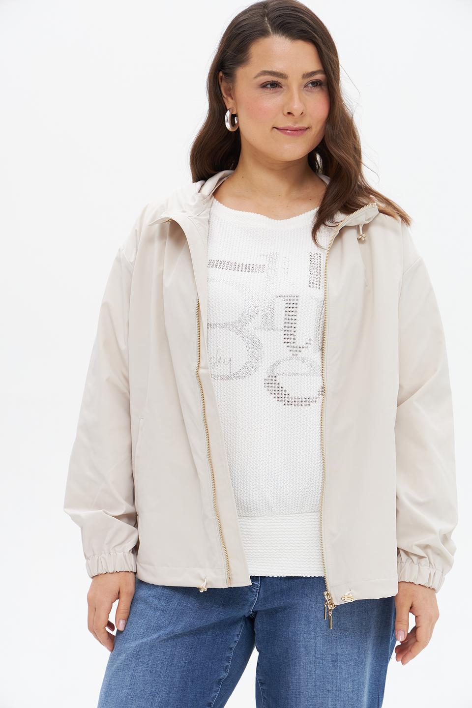 Куртка Catnoir с капюшоном бежевая