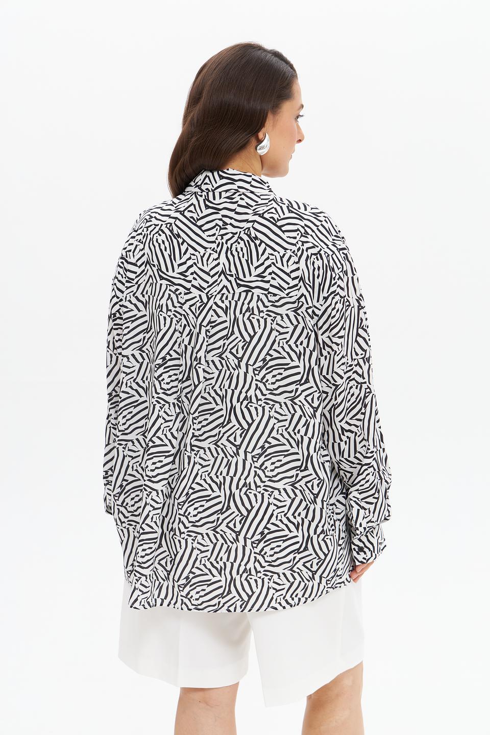 Блуза UNQ с принтом зебра