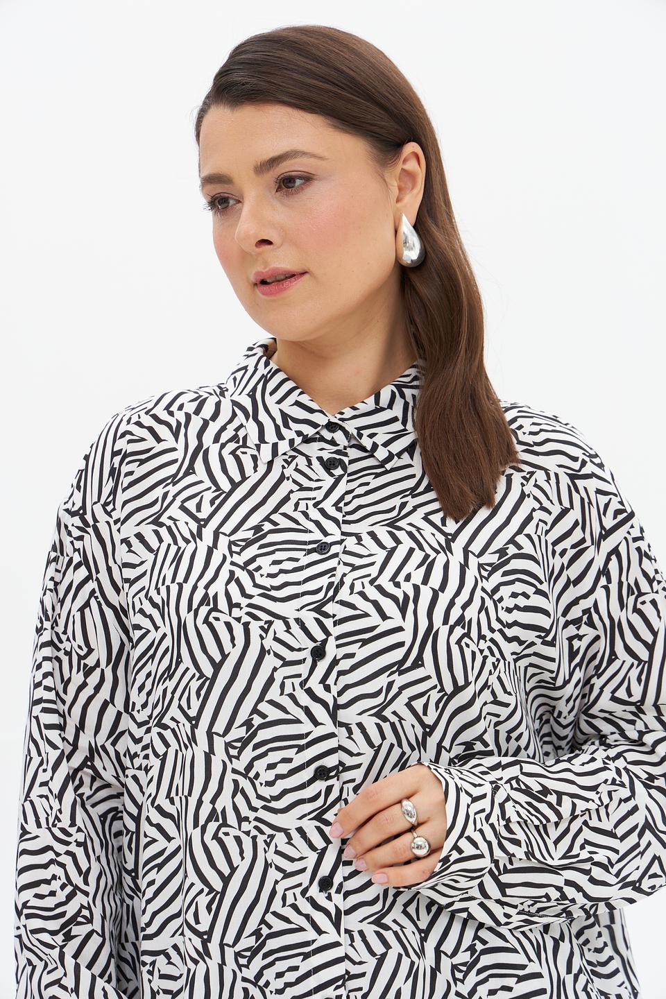 Блуза UNQ с принтом зебра