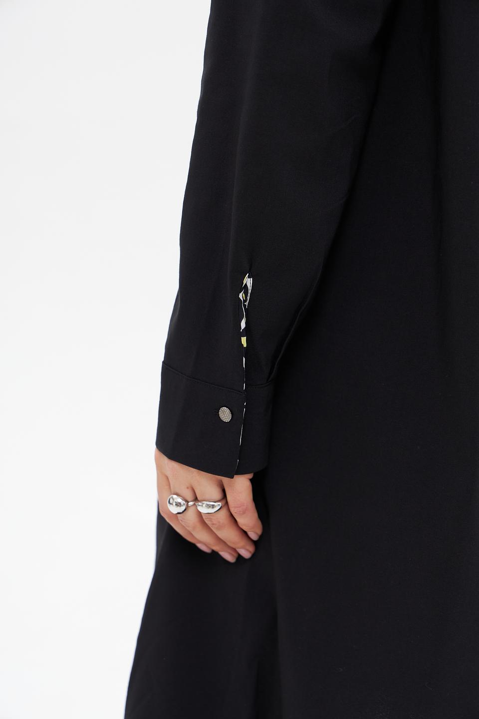 Платье-рубашка Frapp чёрное