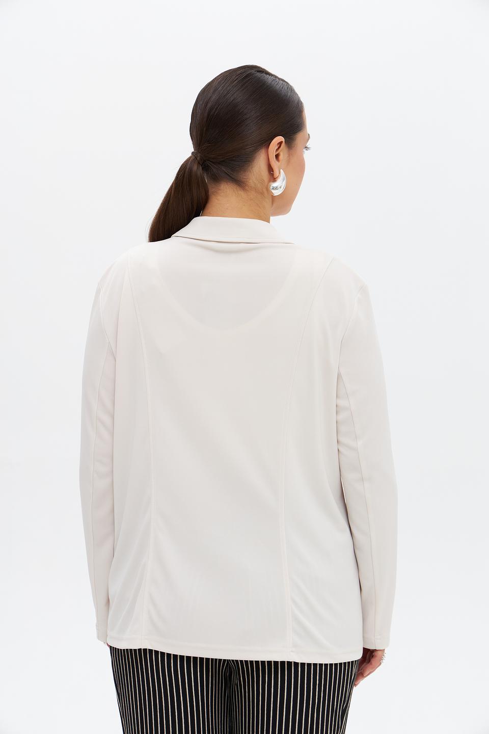 Жакет Lebek бежевый приталенный