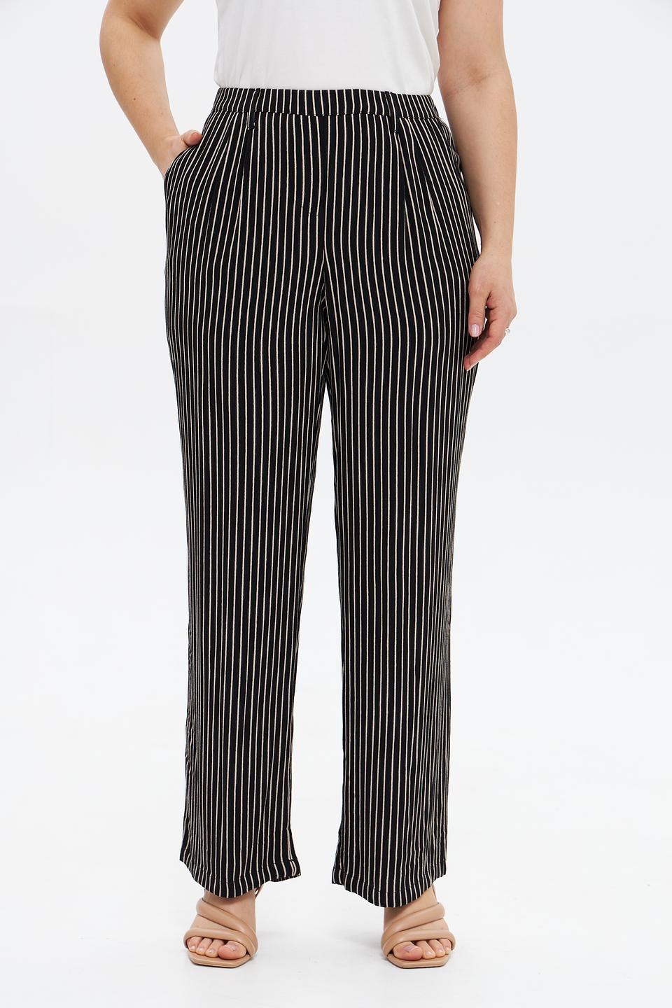 Брюки клёш Lebek в полоску