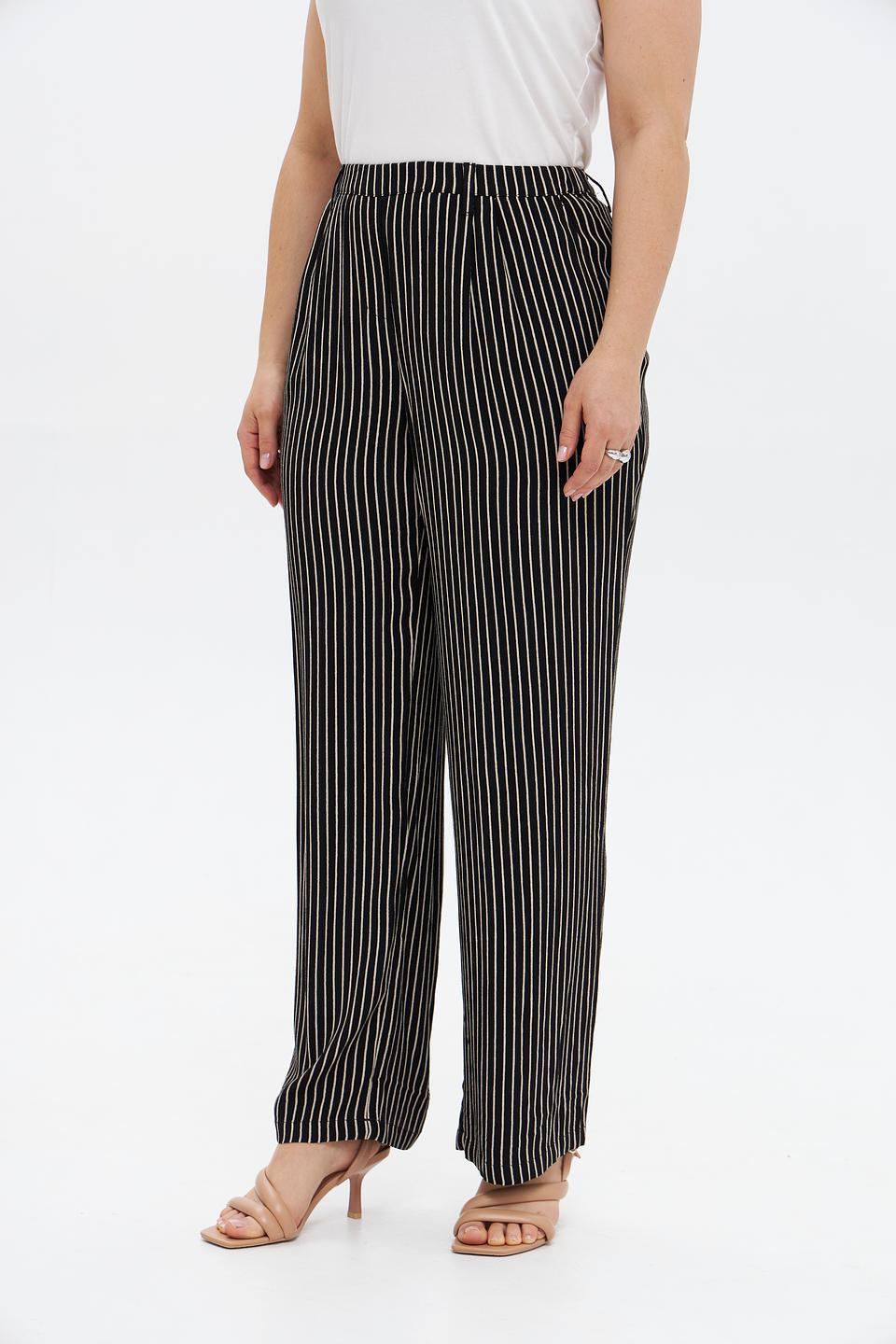 Брюки клёш Lebek в полоску