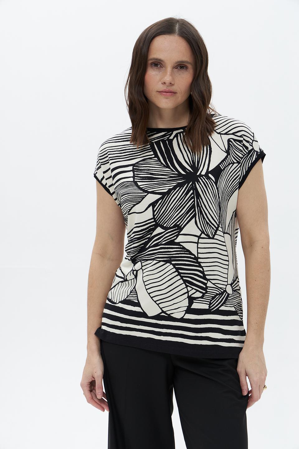 Футболка Lebek с принтом