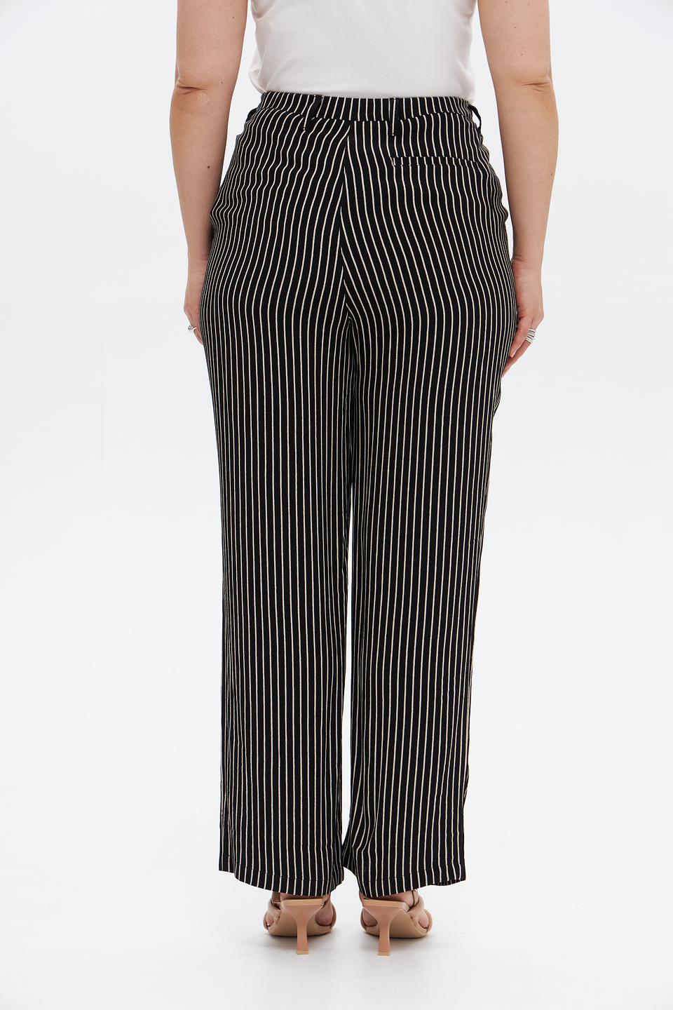 Брюки клёш Lebek в полоску