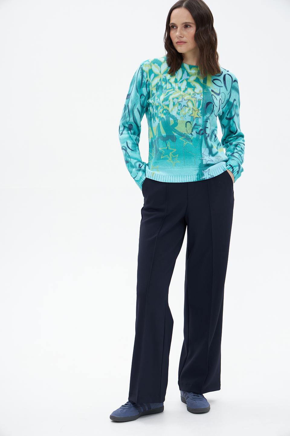 Брюки классические Oui тёмно-синие