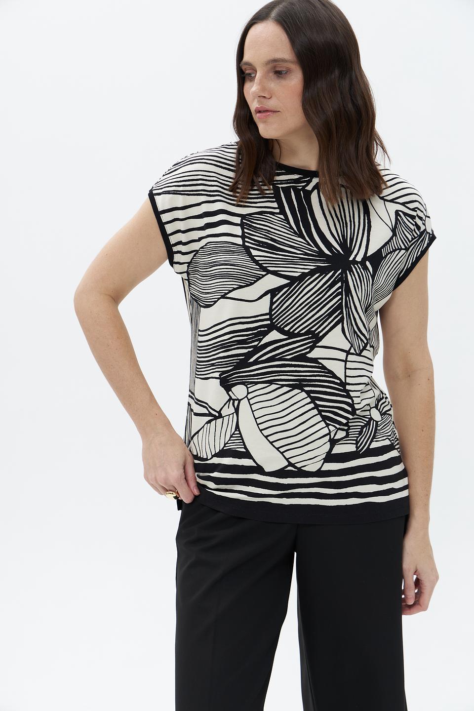 Футболка Lebek с принтом